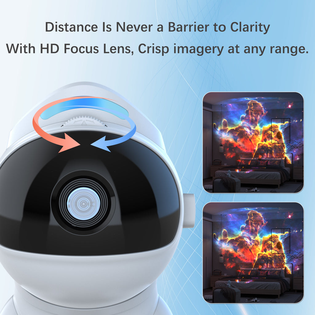 Projector for Bedroom,Space Dog Projector with Bluetooth Speaker,13 Themed Film Discs,White Noise,Remote & App Control,Night Light for Kids Adults Game Room Theater Ceiling Decor