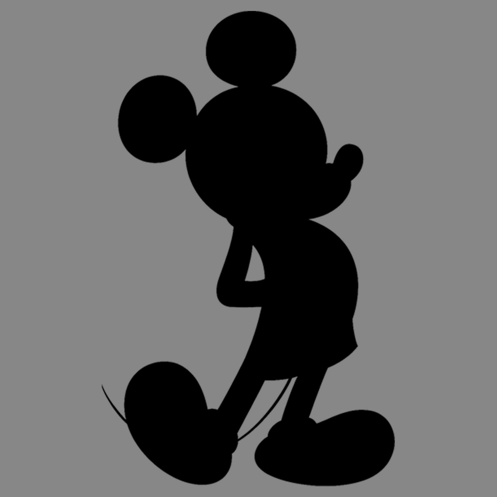 Disney Boy Mickey&Friends Mickey Mouse Pocket Silhouette Tee Charcoal Heather XL