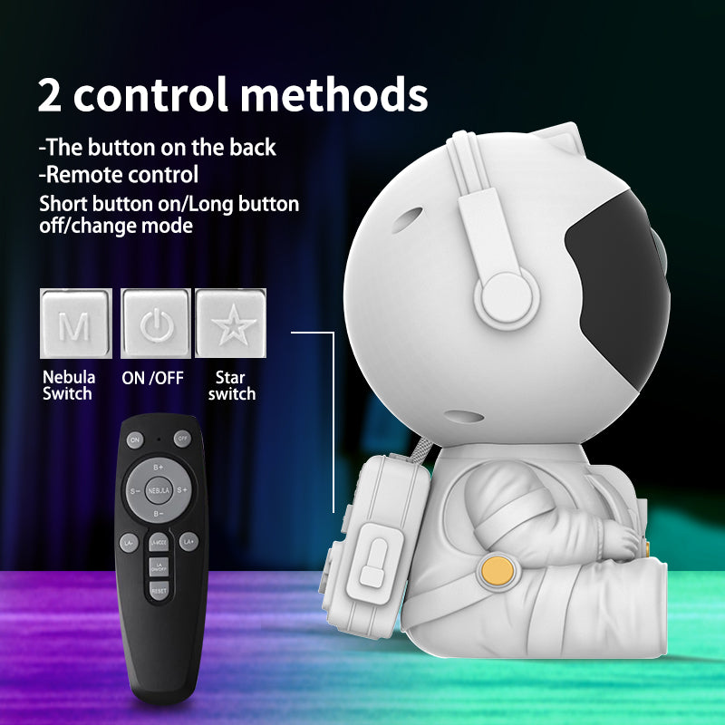 Astronaut Galaxy Projector Night Light – White Astronaut, Galaxy Lamp Star Projector for Kids Room, Space Decor & Birthday Gift