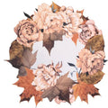 Set of 4 Waterproof Premium Placemats Thanksgiving Maple Flower Wreath