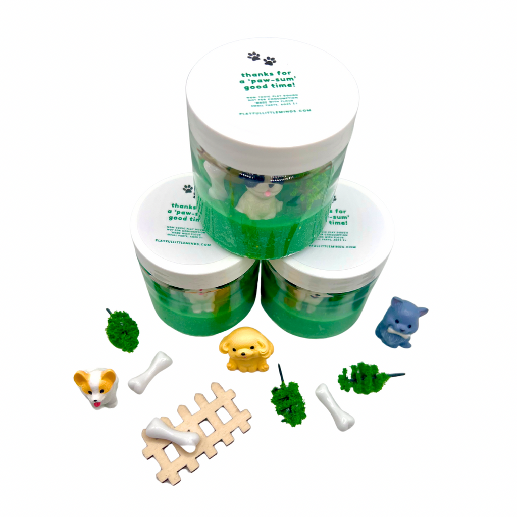 Puppy Party Mini Play Dough Favors for Kids Birthday
