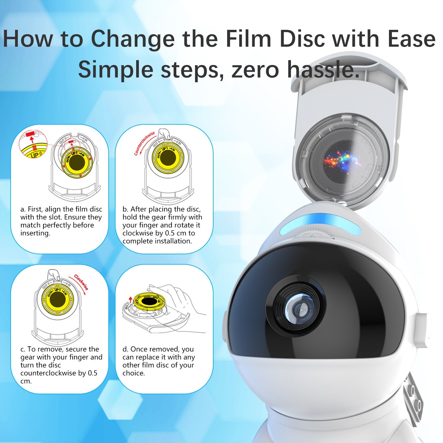 Projector for Bedroom,Space Dog Projector with Bluetooth Speaker,13 Themed Film Discs,White Noise,Remote & App Control,Night Light for Kids Adults Game Room Theater Ceiling Decor