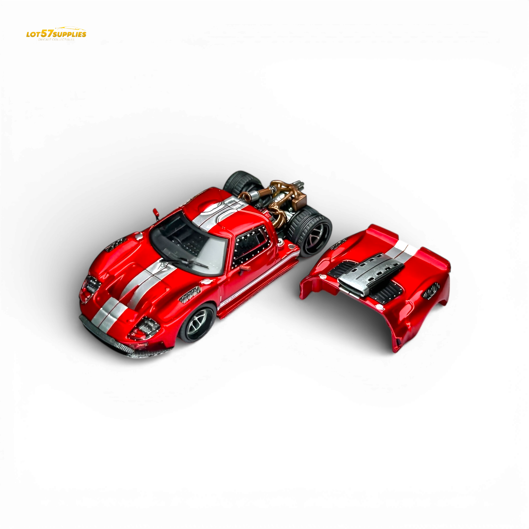 Rhino Model RM Ford GT40 Transparent Red 1:64