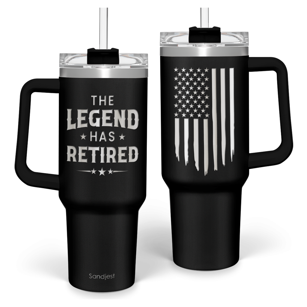 Retirement Gift for Men - 40oz Stainless Steel Insulated Coffee Tumbler with Lid & Straw, Gift Ideas for Boss Coworkers Fathers Husband, Christmas Birthday