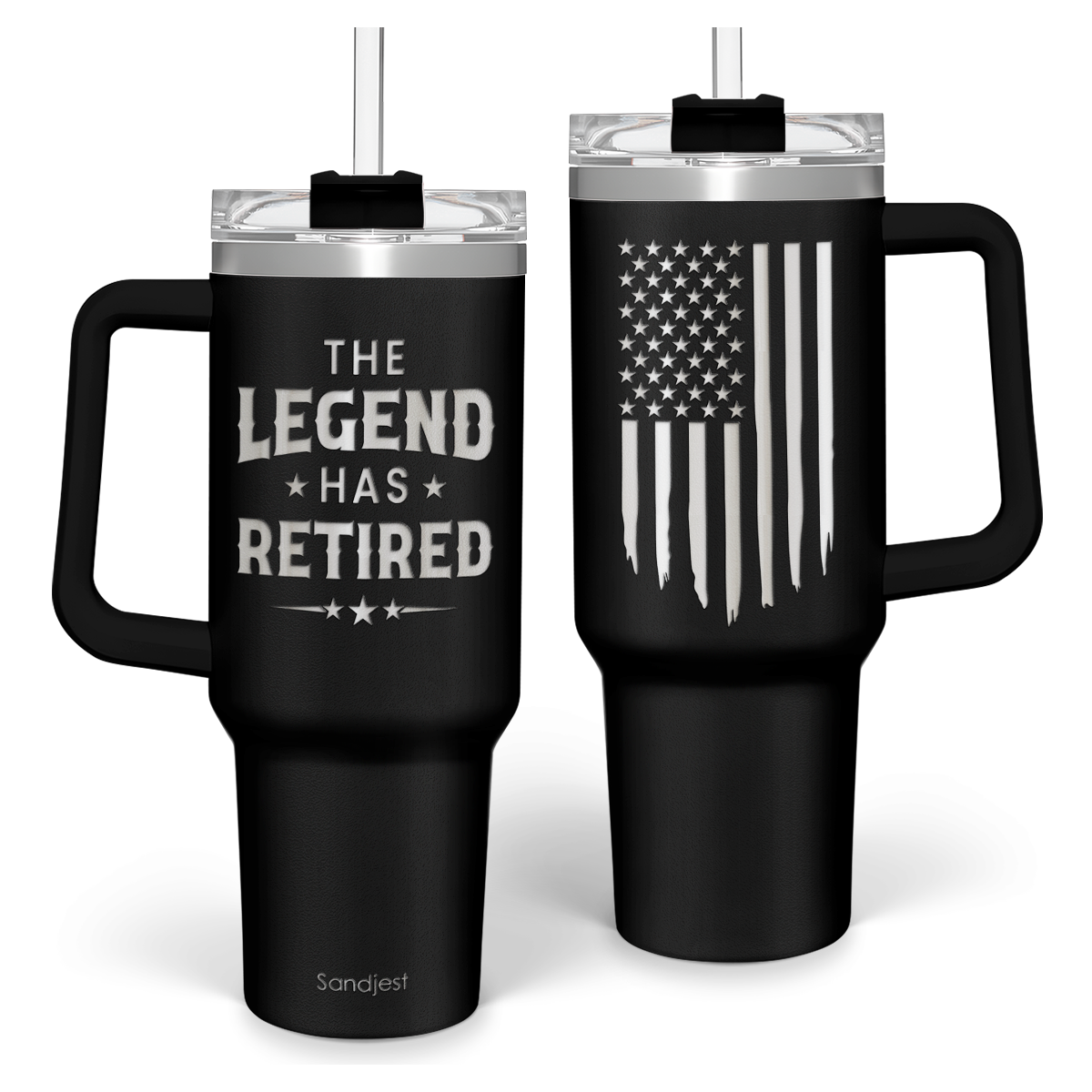 Retirement Gift for Men - 40oz Stainless Steel Insulated Coffee Tumbler with Lid & Straw, Gift Ideas for Boss Coworkers Fathers Husband, Christmas Birthday