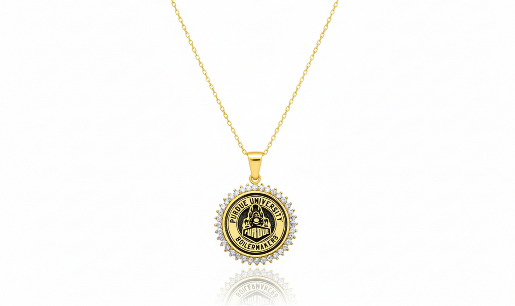 Personalized Graduation Medallion Necklace in Sterling Silver