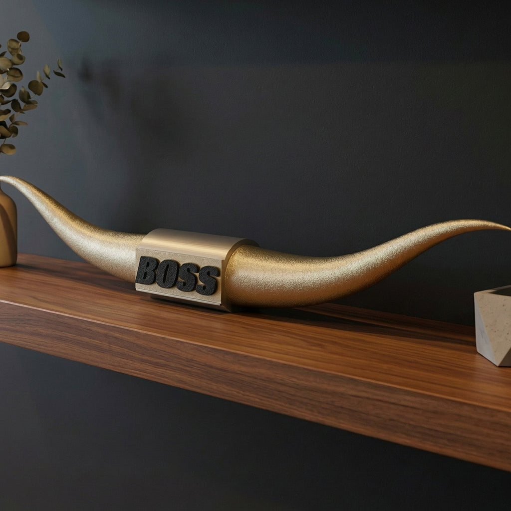 Bull Horns | The Boss Steer Horns - Gold