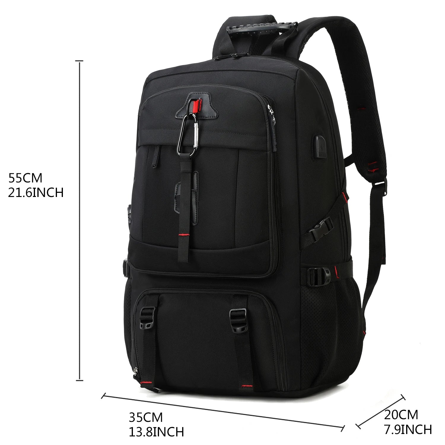 50L Waterproof Backpack with Shoe Compartment