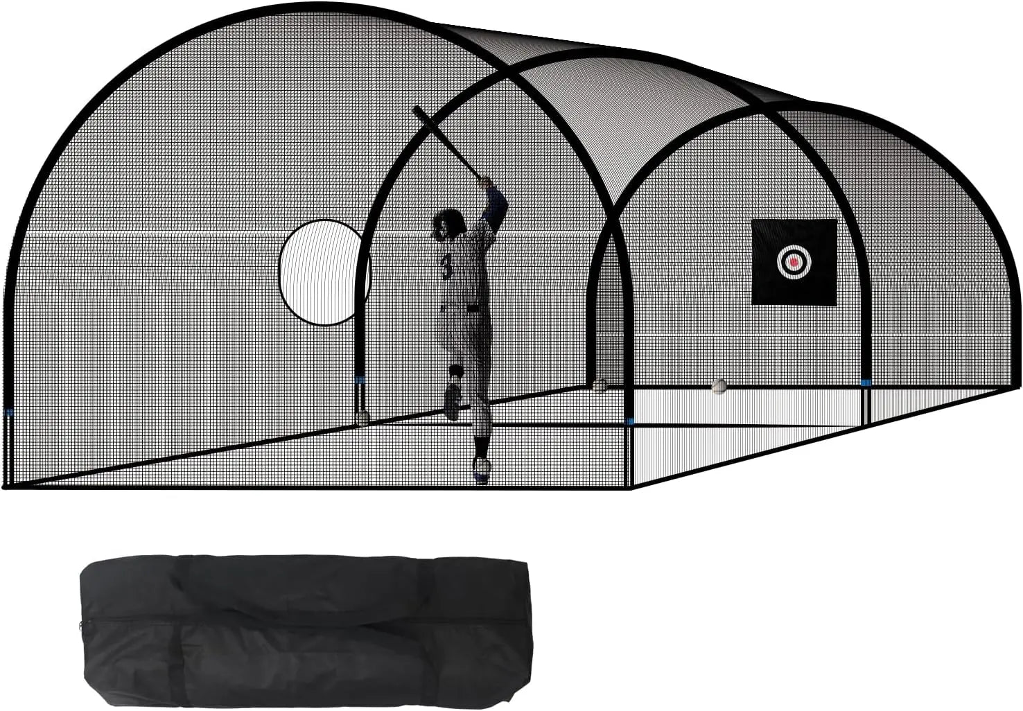 Baseball & Softball Hitting Cage Net and Frame