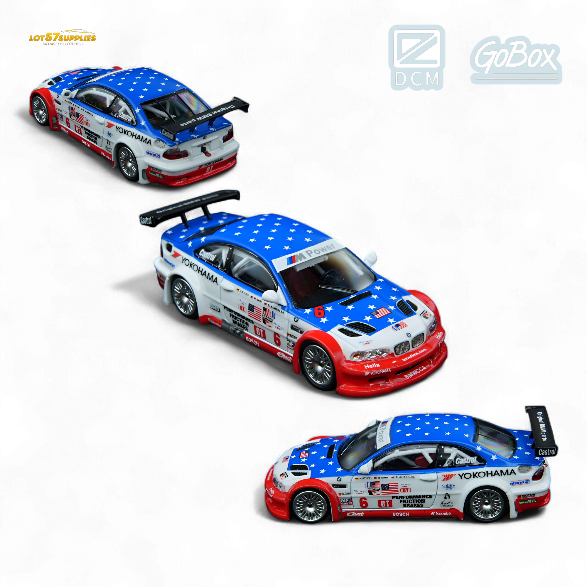 DCM & GOBOX BMW M3 GTR E46 Yokohama 6 1:64