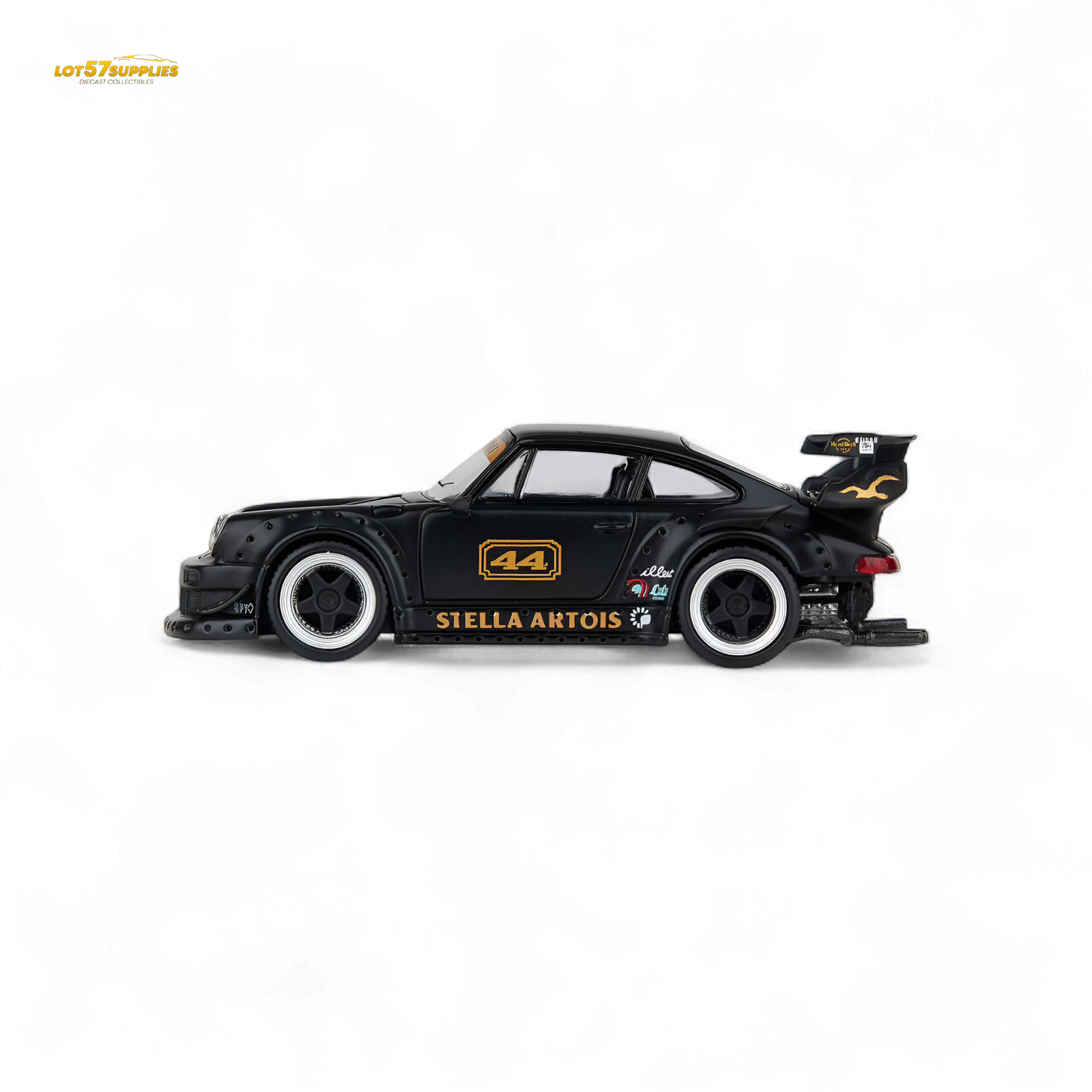 Model Model Porsche RWB 993 Stella Artois #44 Matte Black 1:64