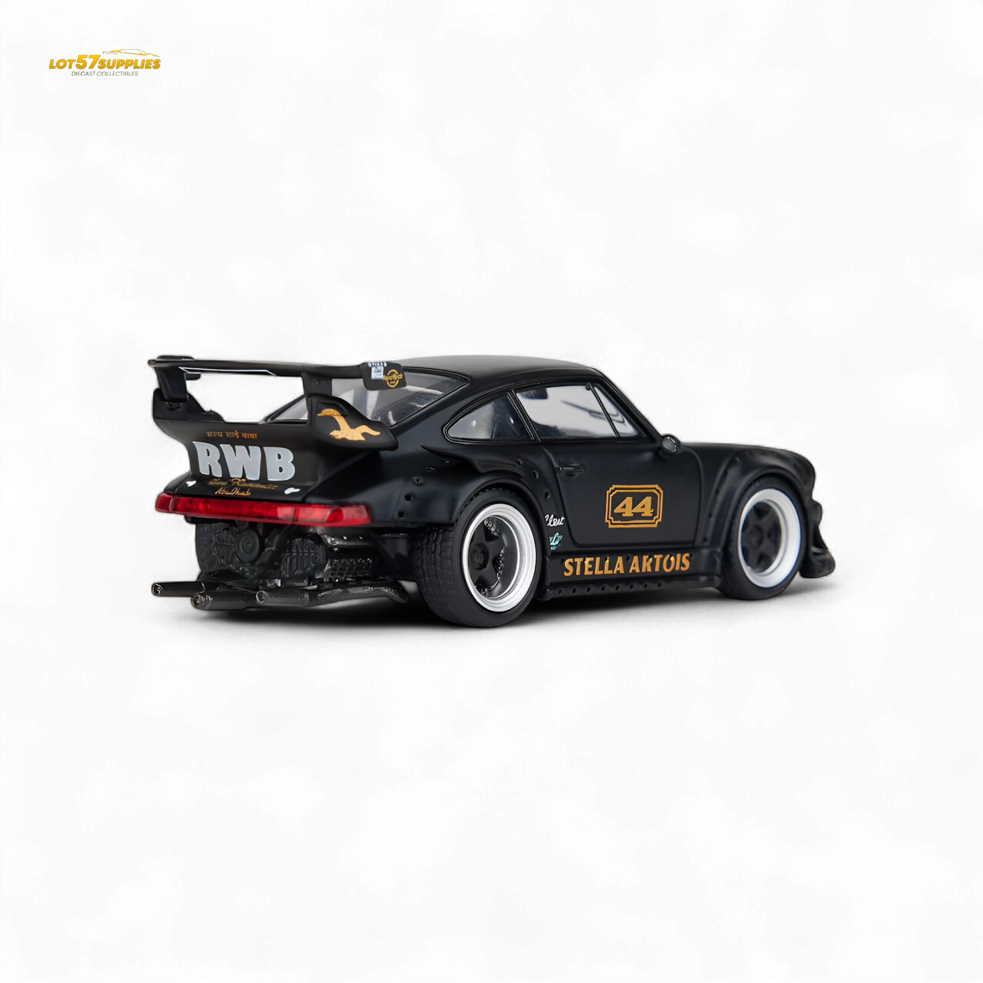 Model Model Porsche RWB 993 Stella Artois #44 Matte Black 1:64