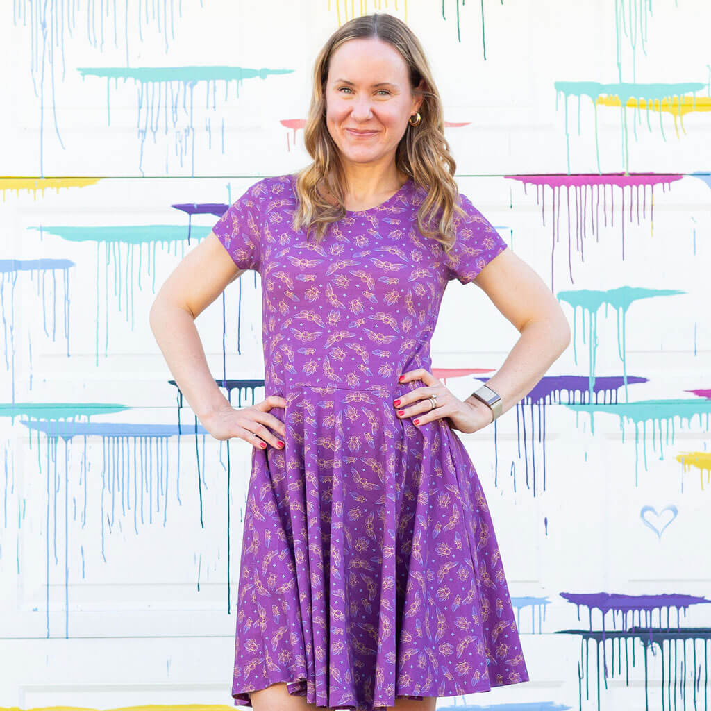 Adult "Emergence" Cicadas Super Twirler Dress with Pockets