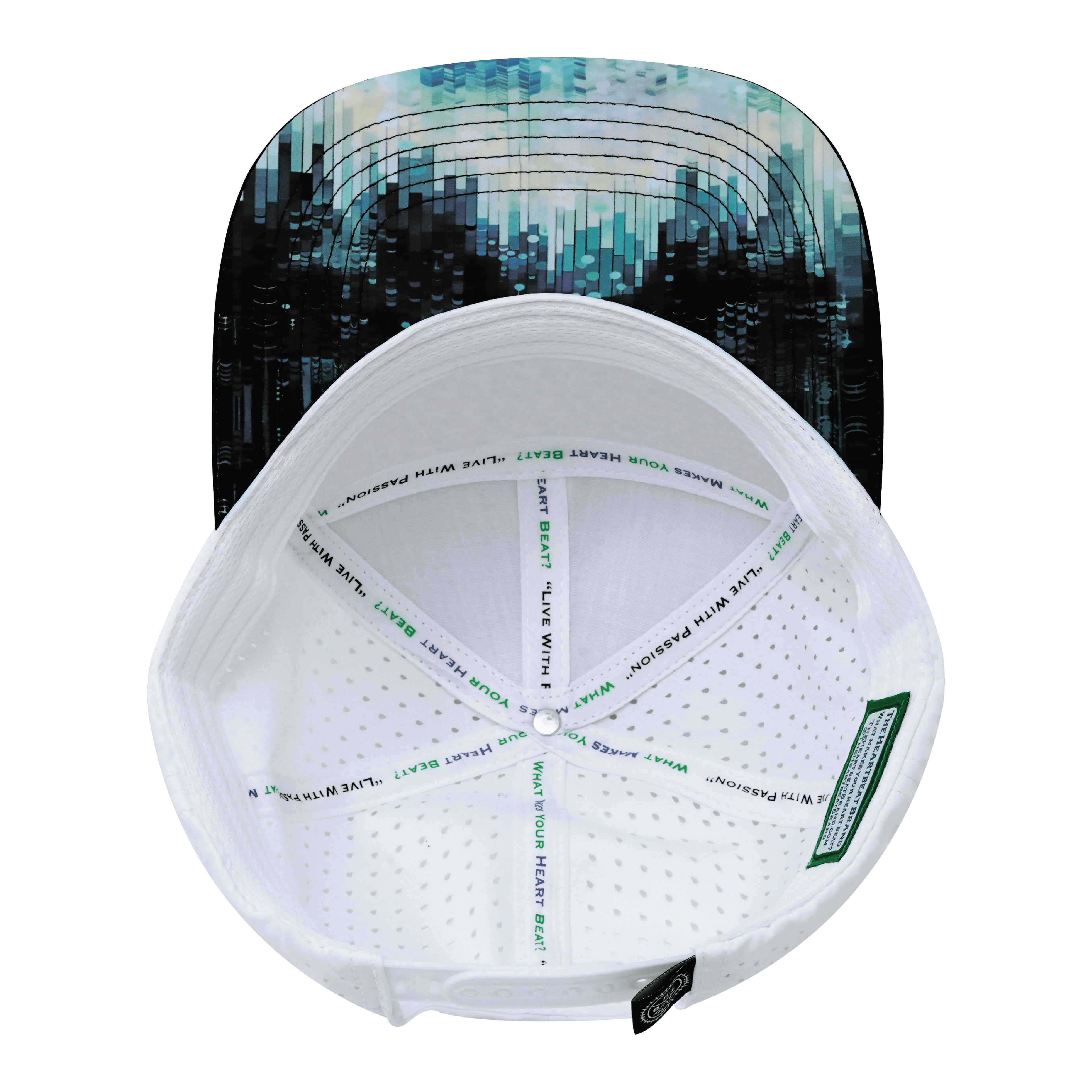 **ADULT** Color Vibes Hat - Flat Bill - City Drip - Black / Blue / White - Laser Mesh