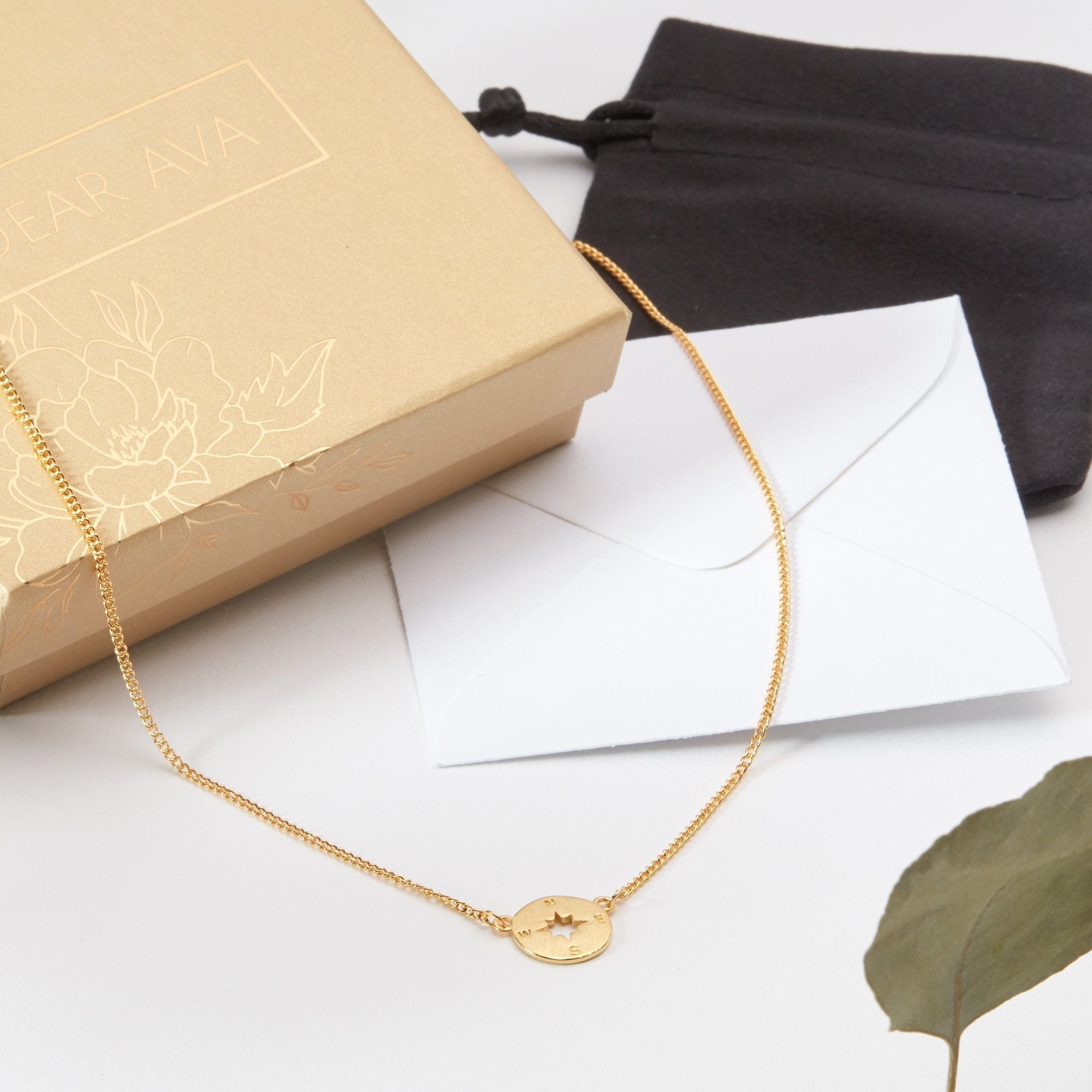 Gold Compass Necklace