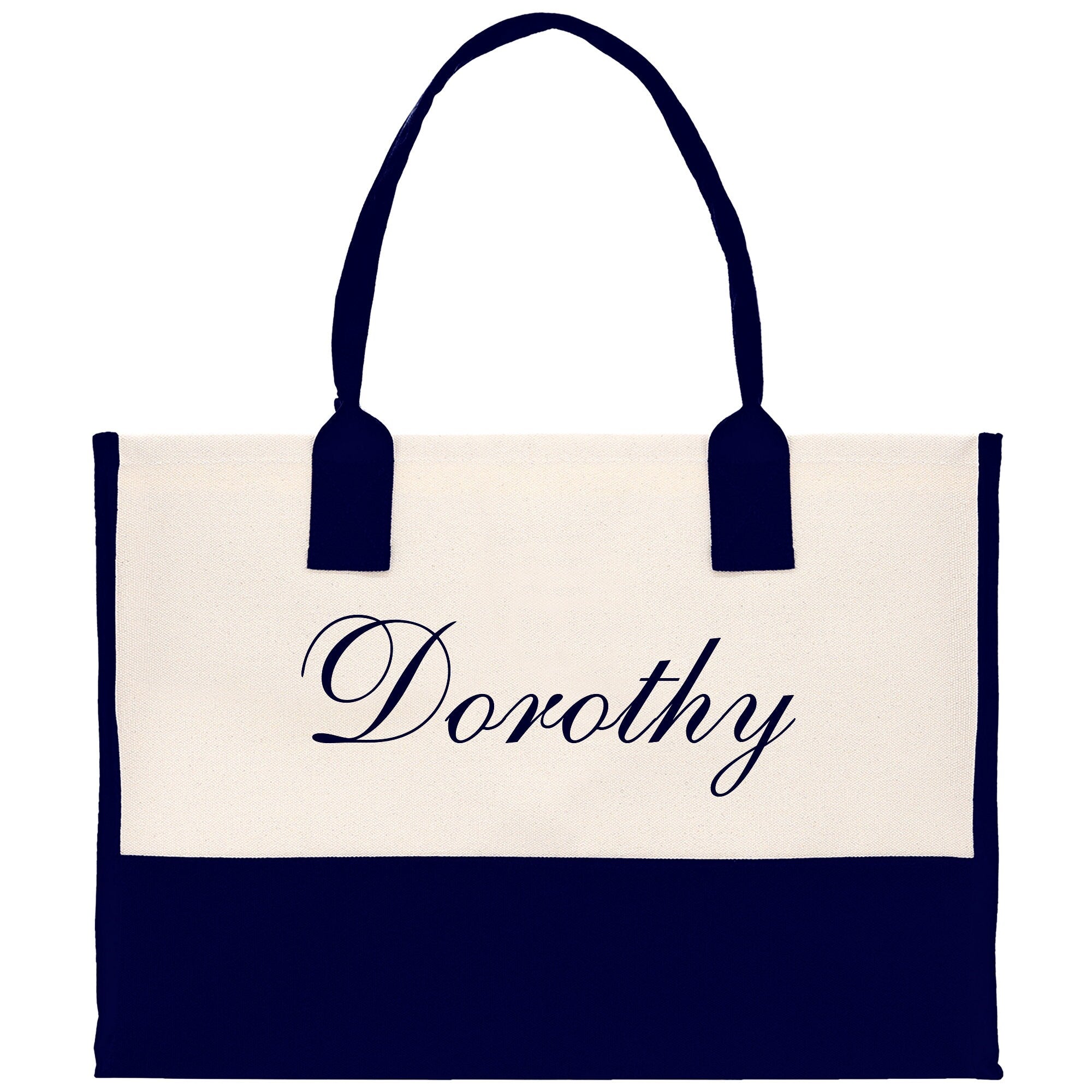 Monogram and Personalized Name Cotton Canvas Tote Bag Initial Tote Bag Letter Tote Bag Birthday Gift Bag Beach Bag Custom Monogrammed Bag