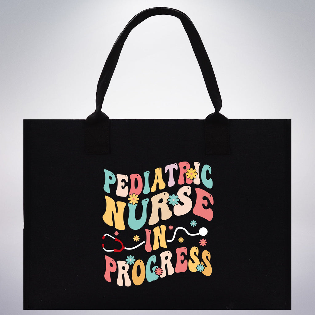 Pediatric Nurse Personalized Cotton Canvas Tote Bag Custom Nurse Gift Registered Nurse Tote RN Tote RN Gift Future Nursing Student Gift