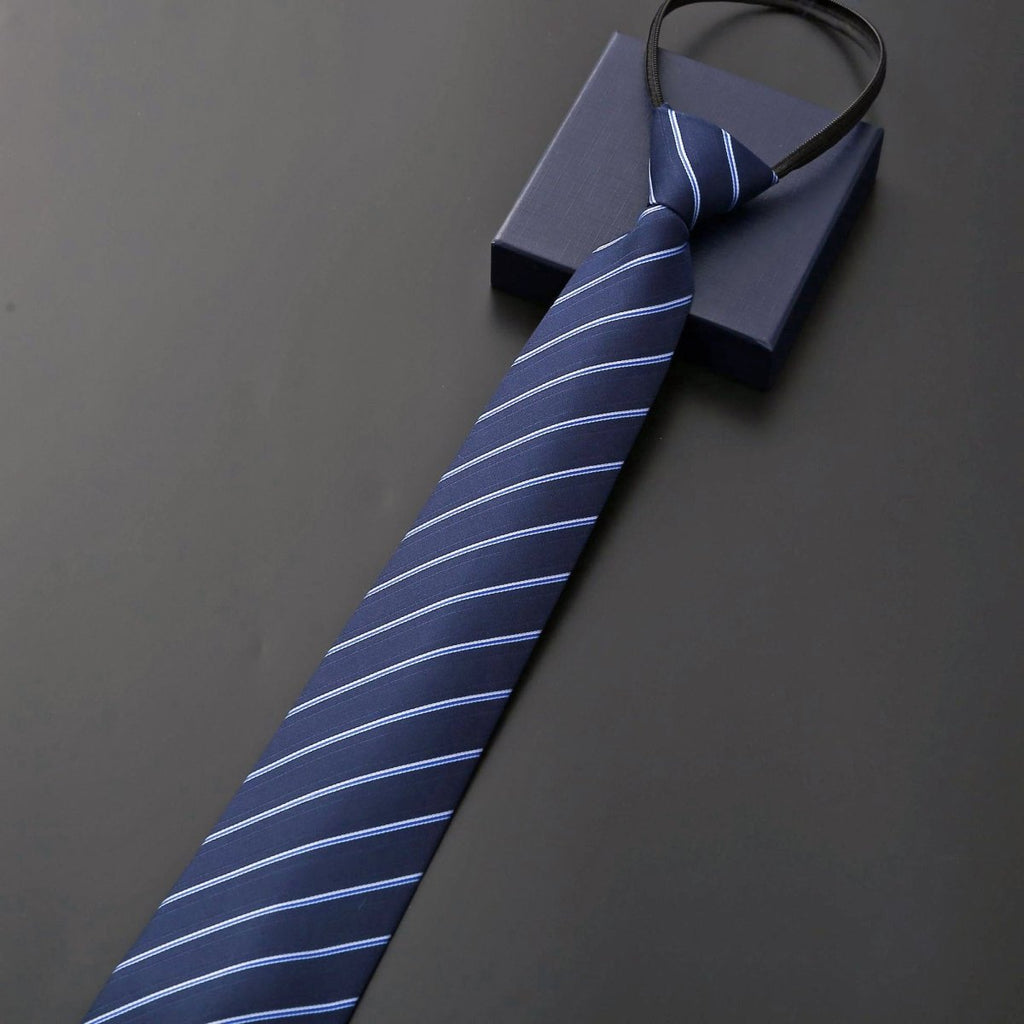 Pre-Tied Zipper Necktie Polyester Men's Formal Fashion Tie