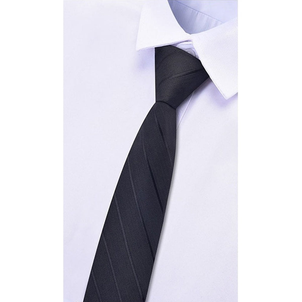 Pre-Tied Zipper Necktie Polyester Men's Formal Fashion Tie