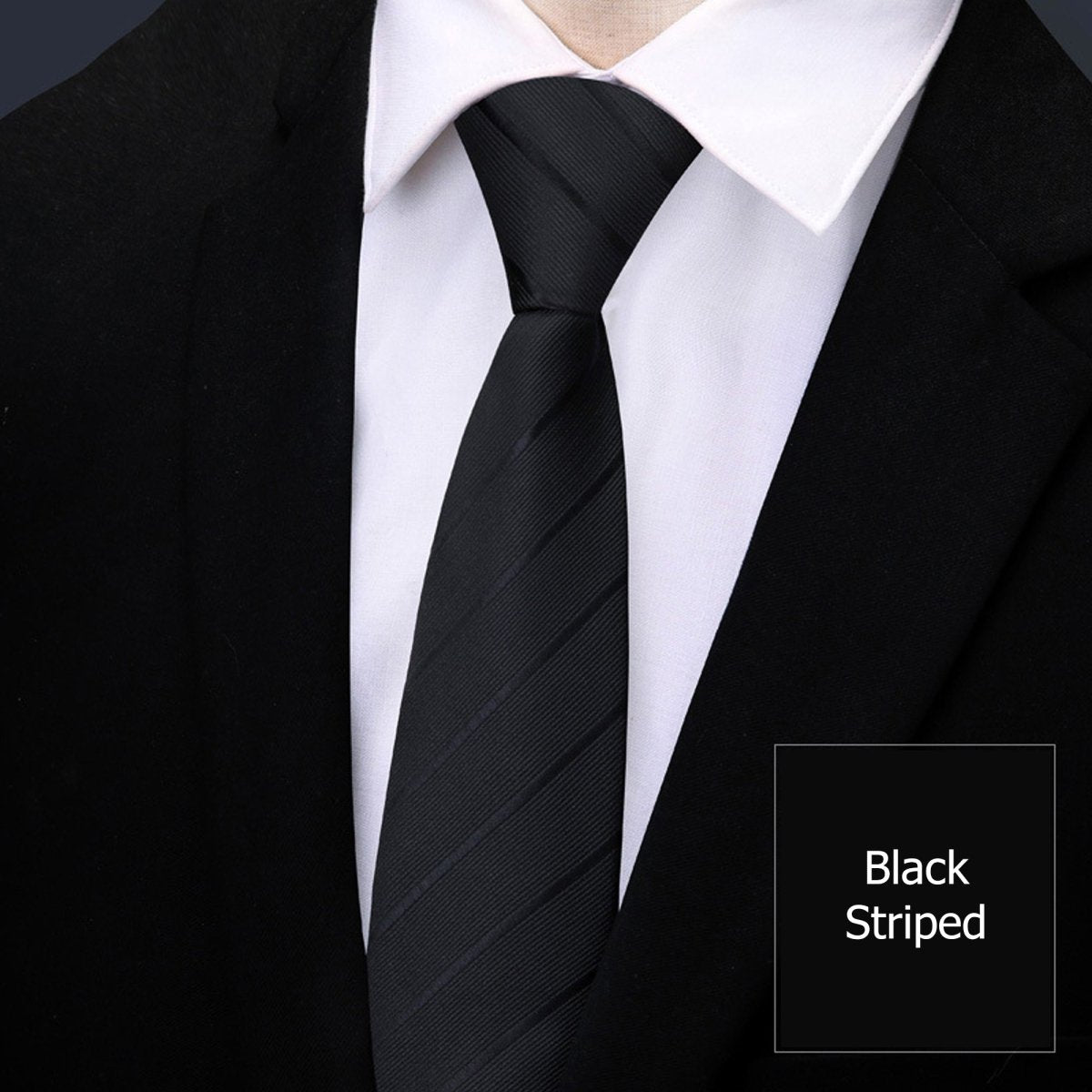 Pre-Tied Zipper Necktie Polyester Men's Formal Fashion Tie