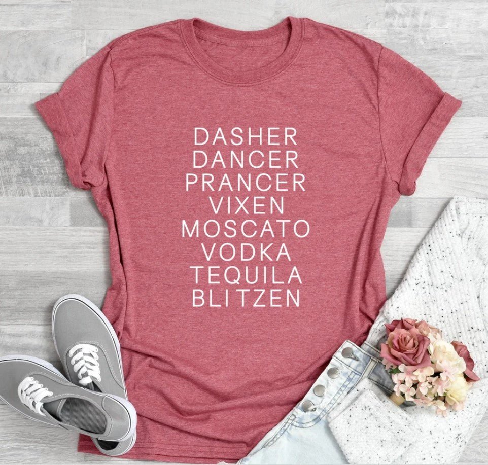 Reindeer Drinking Christmas Shirt