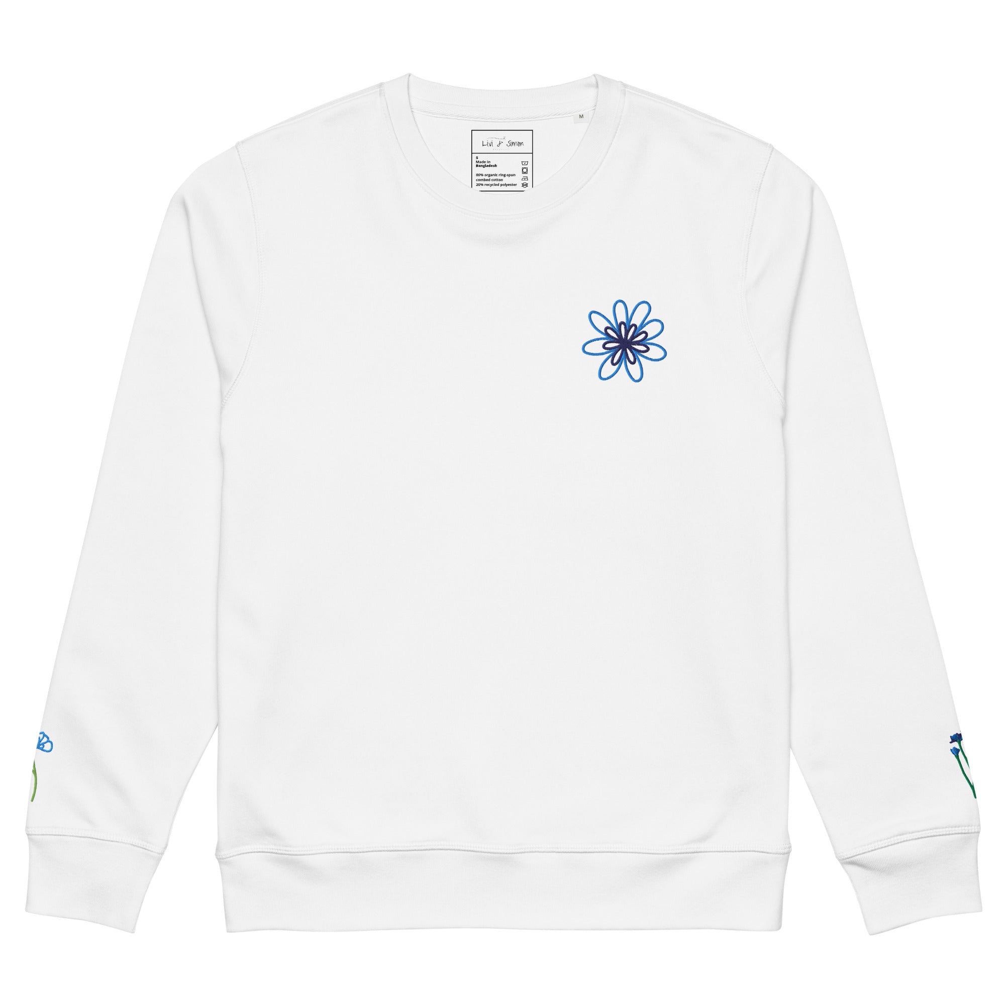 Flowers organic mid-weight sweatshirt
